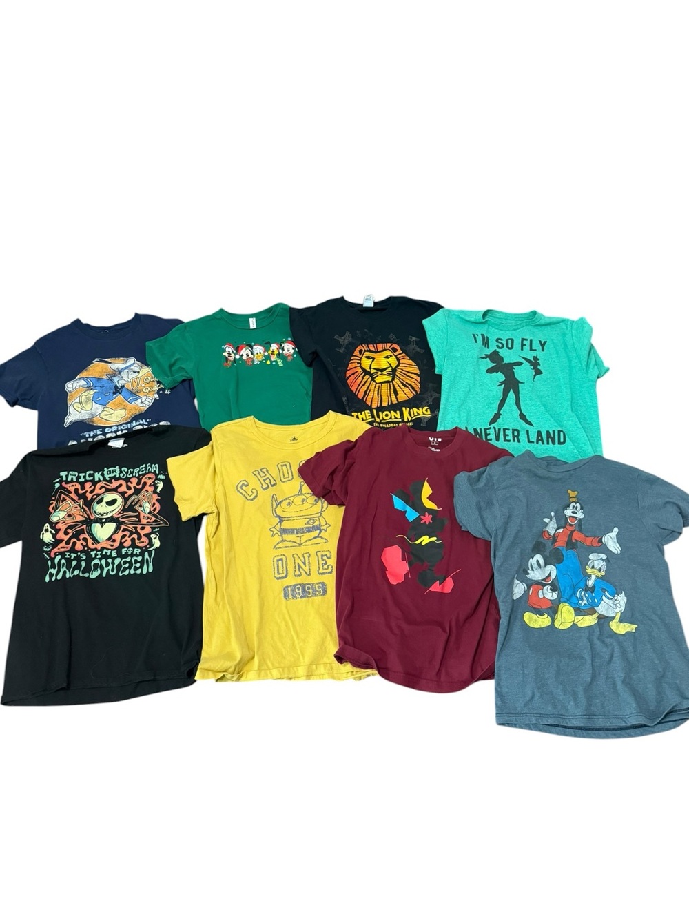 Disney Graphic T-Shirt Lot of 8 Mens Mickey Lion King Toy‎ Story Halloween Small